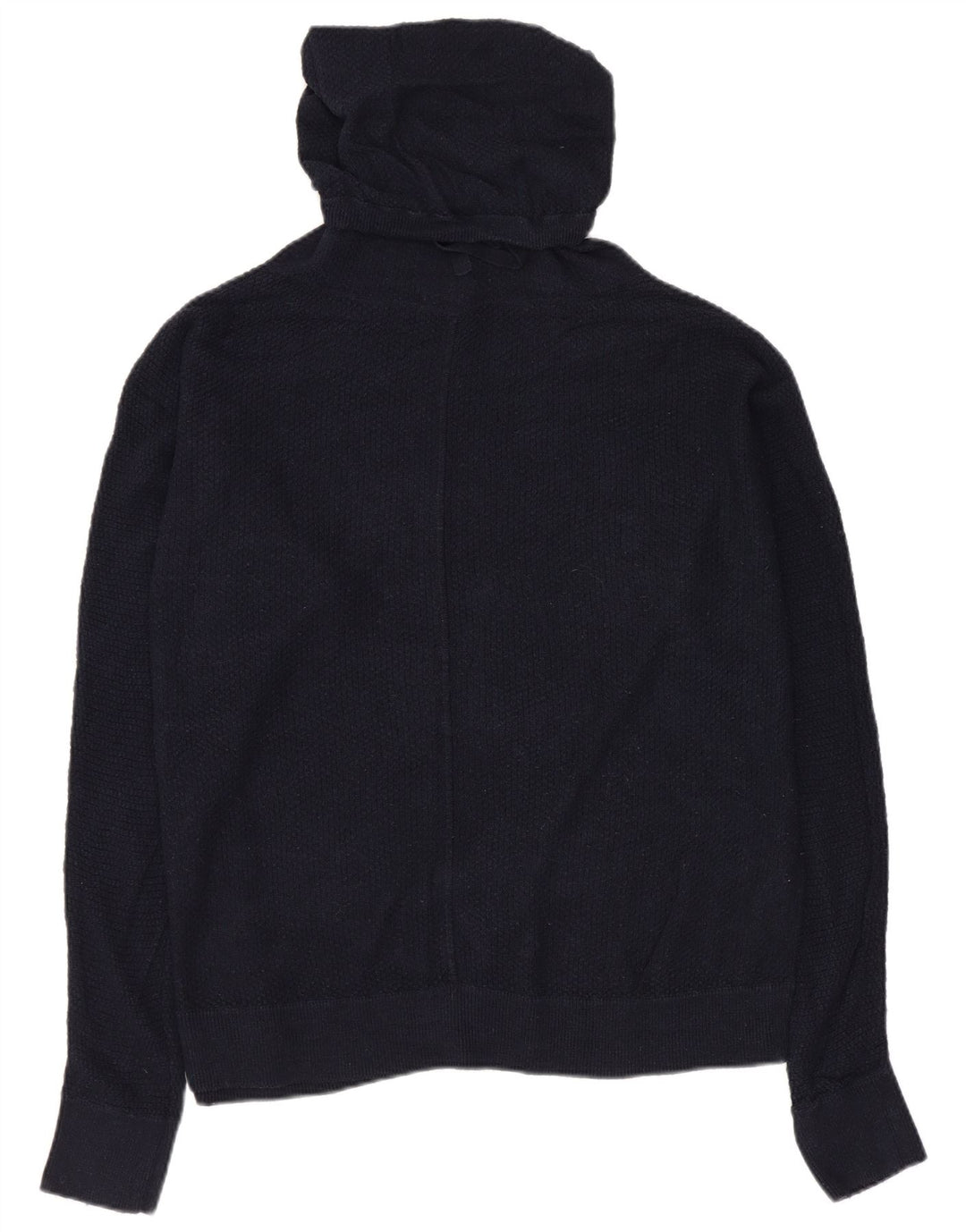 LOUNGE Maglione maglione oversize da donna con collo alto UK 10 piccolo blu navy