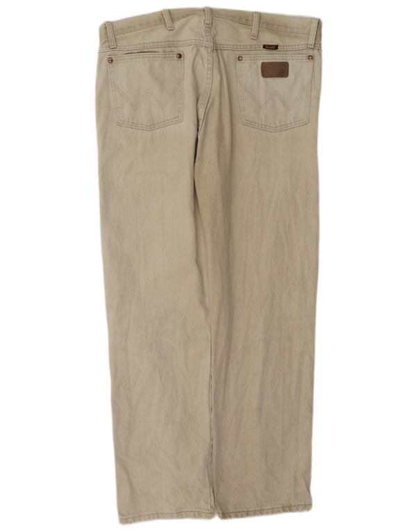 Jeans dritti da uomo Wrangler W38 L32 cotone beige