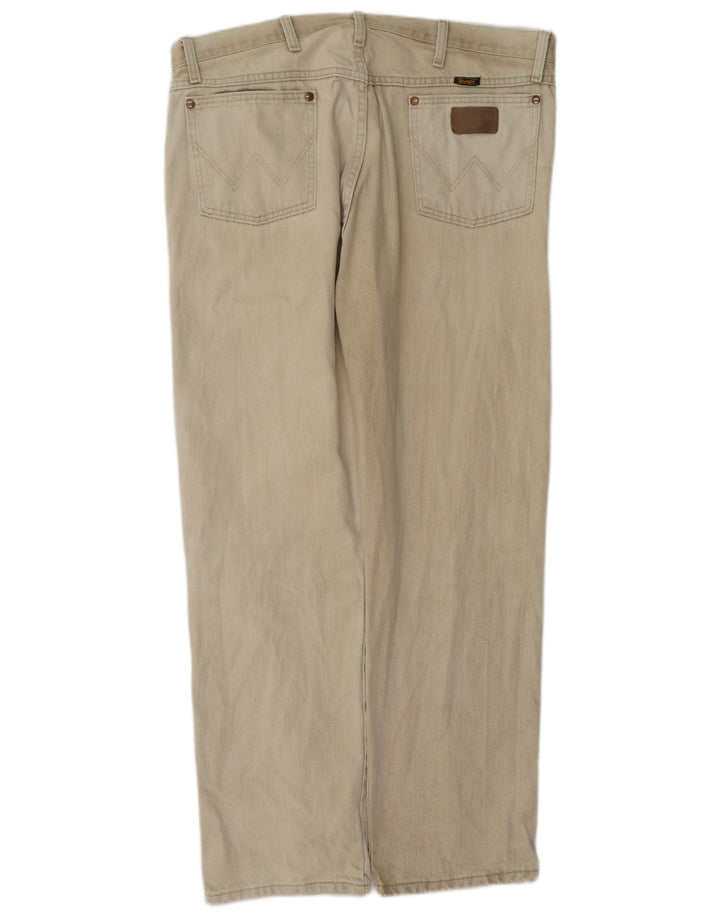Jeans dritti da uomo Wrangler W38 L32 cotone beige