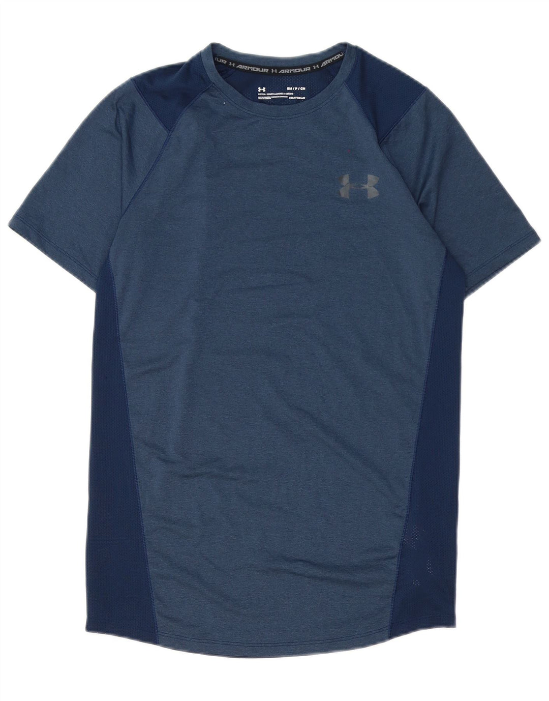 Maglietta Under Armour da uomo Heat Gear Top piccola in poliestere blu navy