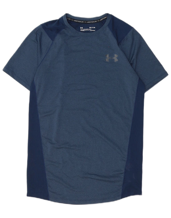Maglietta Under Armour da uomo Heat Gear Top piccola in poliestere blu navy