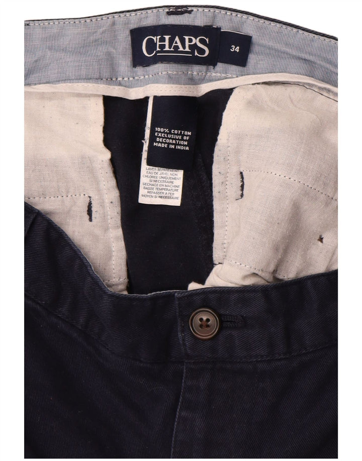 Pantaloncini chino da uomo CHAPS W34 grandi in cotone blu navy