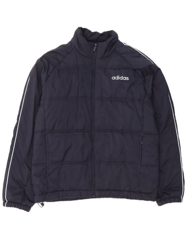 Giacca imbottita da uomo Adidas UK 42 XL poliestere blu navy