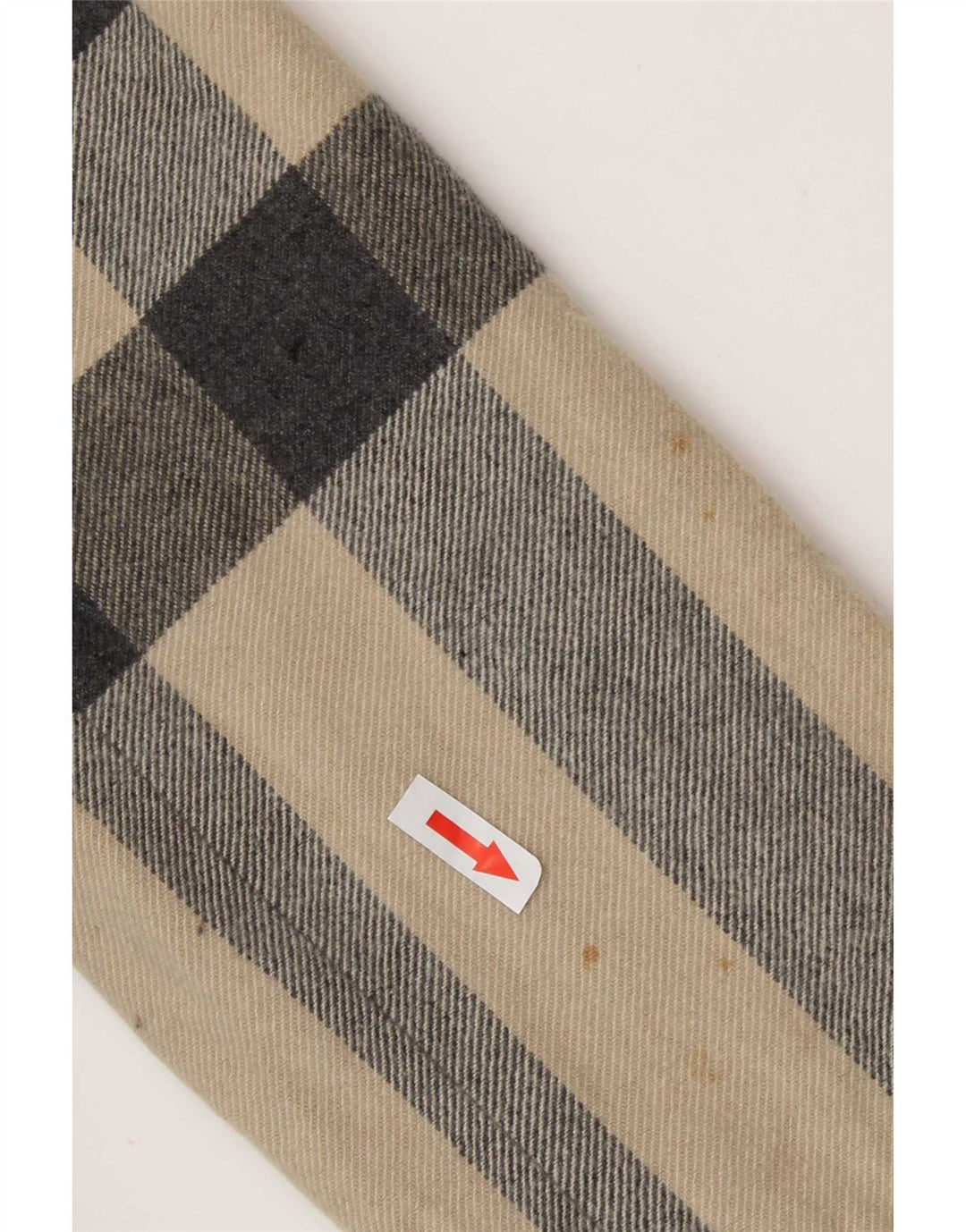 Soprabito aperto dalla vestibilità rilassata da donna Zara UK 10 piccolo in lana scozzese beige