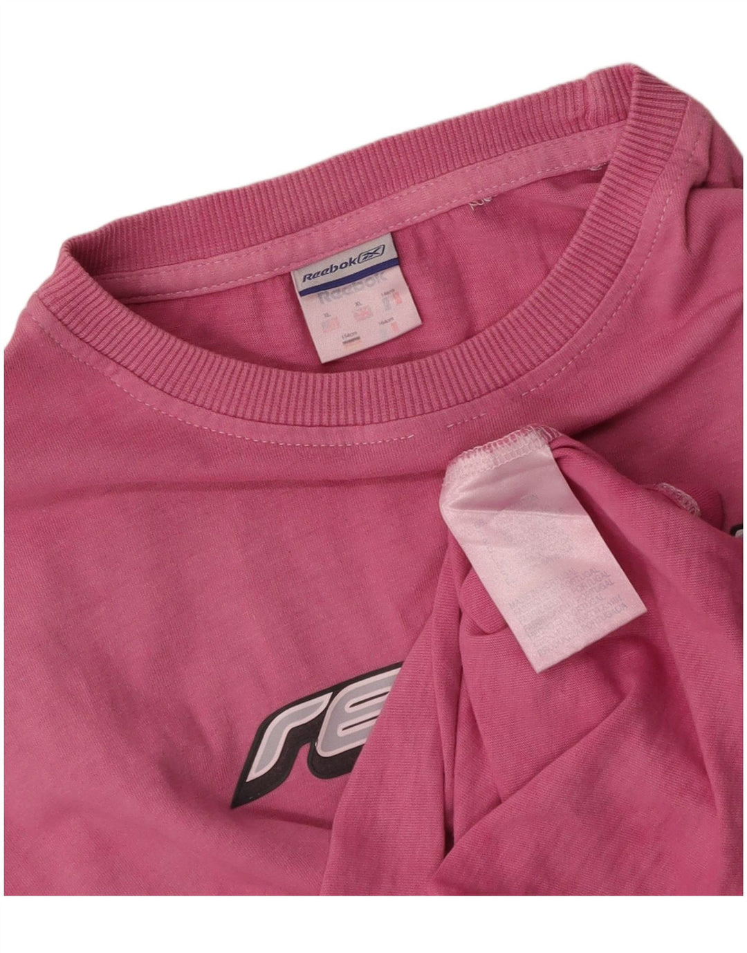 T-shirt grafica da donna REEBOK Top UK 18 XL cotone rosa