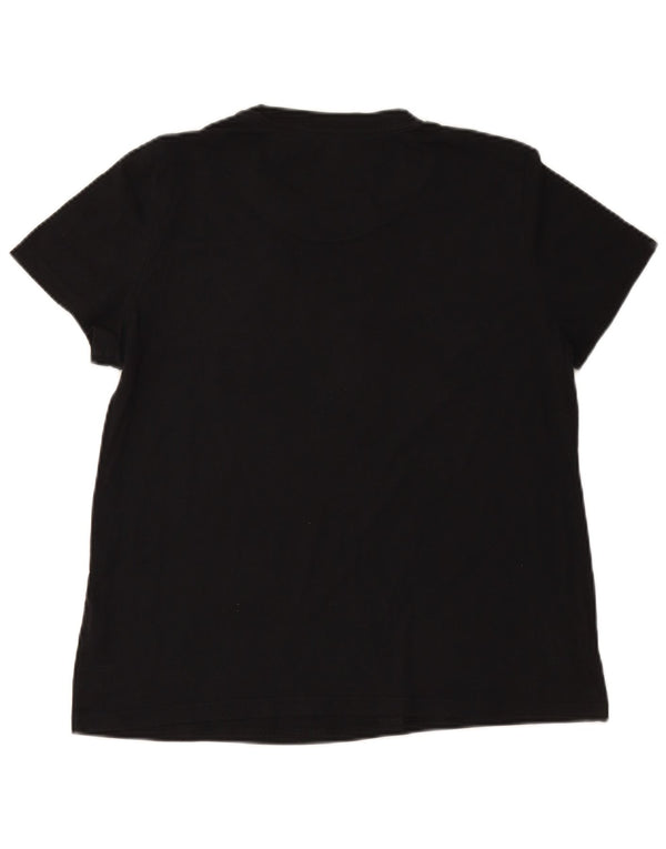 T-shirt grafica da donna ADIDAS Top UK 20/22 XL cotone nero