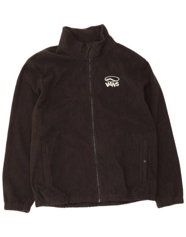 Giacca in pile grafica da uomo Vans UK 42 XL poliestere nero