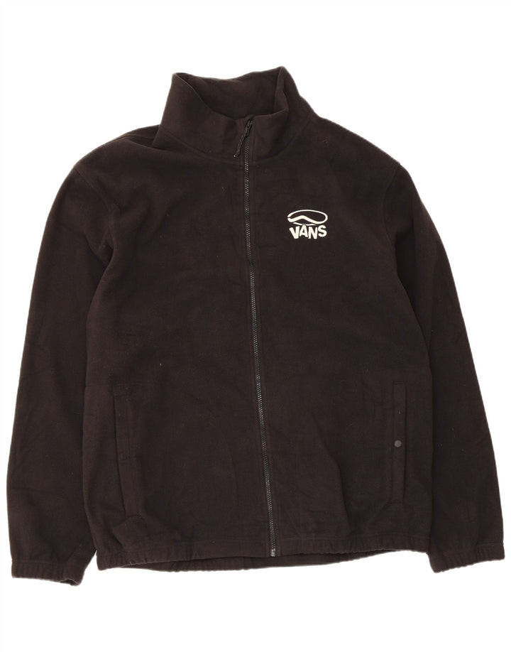 Giacca in pile grafica da uomo Vans UK 42 XL poliestere nero
