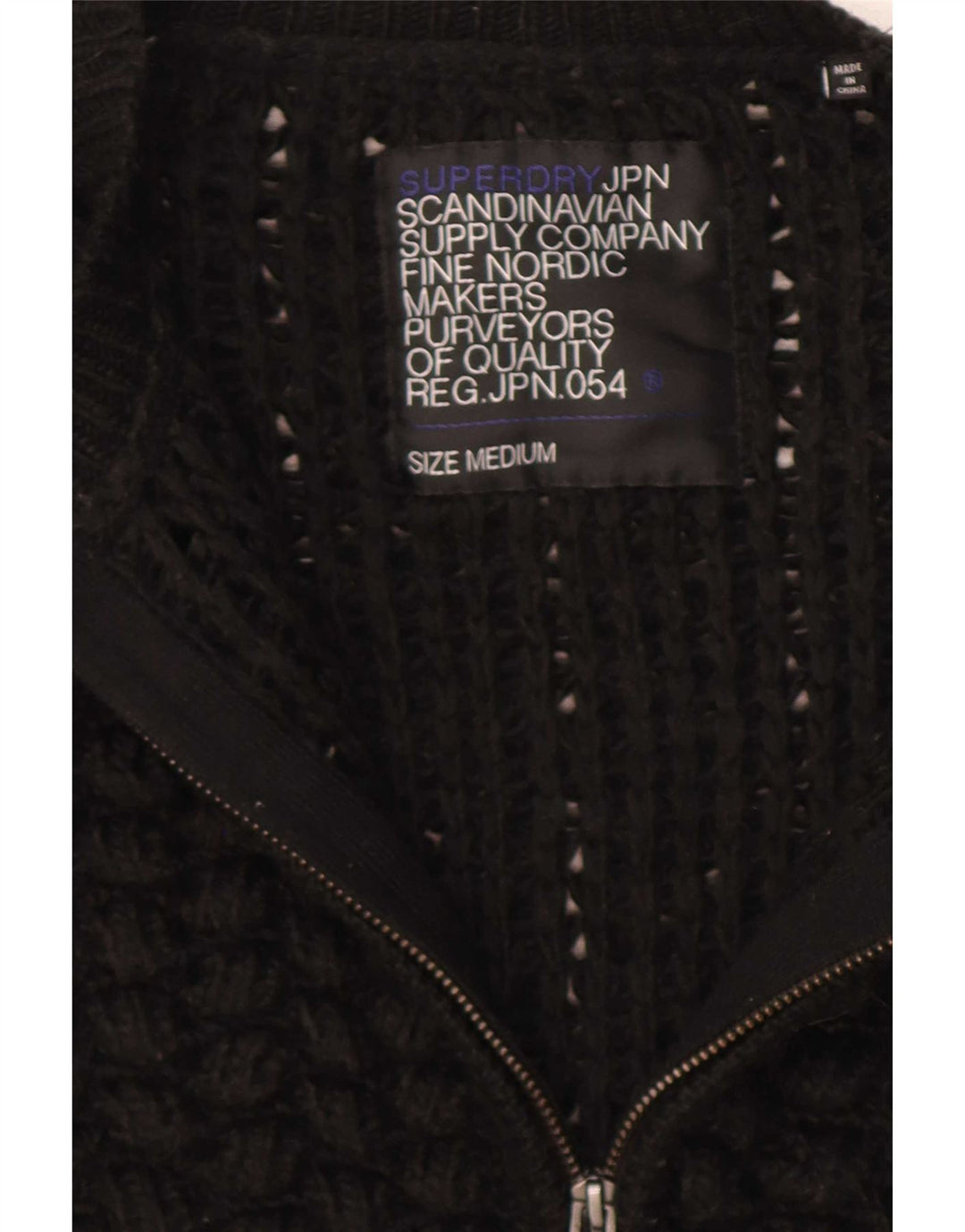 Maglione cardigan corto da donna Superdry UK 14 medio nero