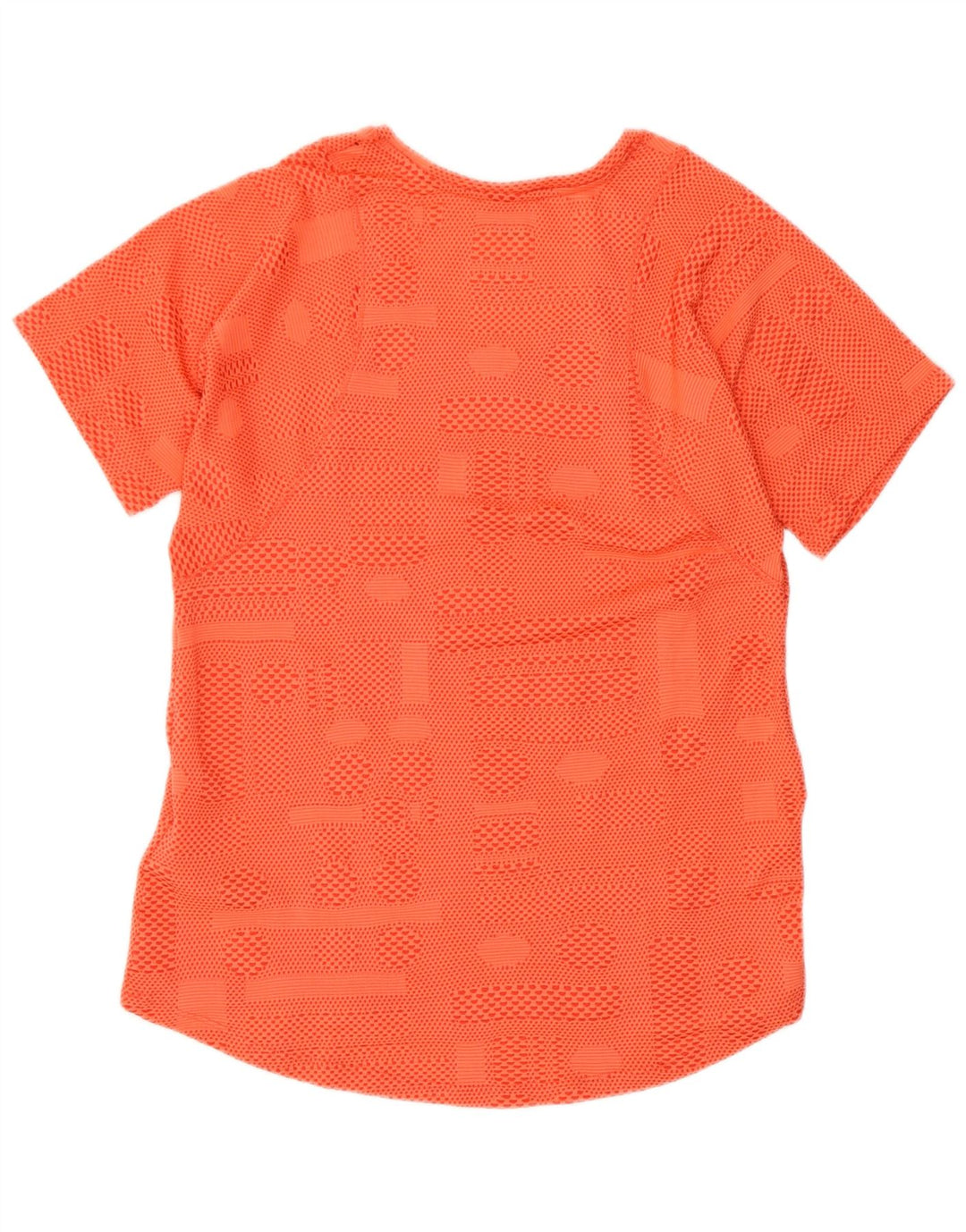 T-shirt Nike Dri Fit da donna Top UK 12 Poliestere geometrico arancione medio