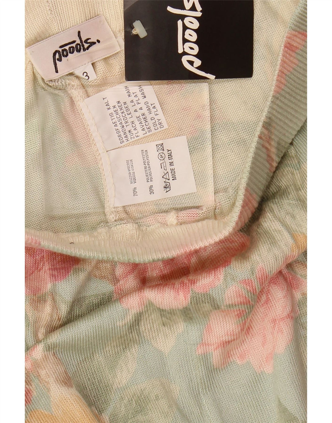 Leggings da donna vintage UK 12 Viscosa floreale blu medio