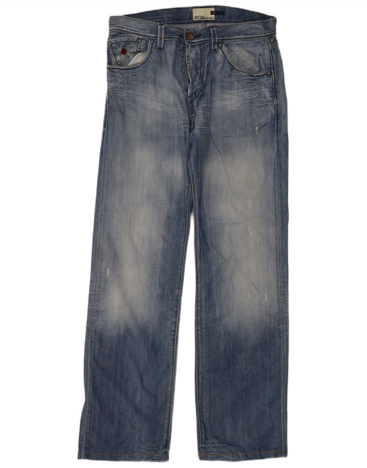 Jeans dritti invecchiati da uomo Energie W34 L36 cotone blu