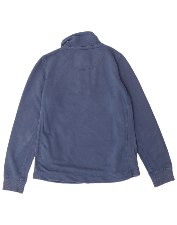 FAT FACE Felpa da donna con collo con zip Maglione UK 12 Cotone blu medio