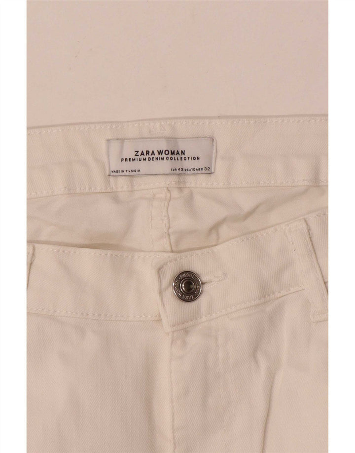 Jeans dritti da donna Zara EU 42 Large W32 L28 Bianco