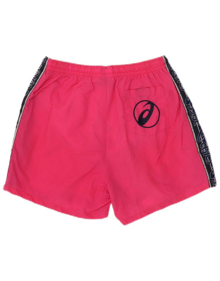 Pantaloncini da bagno Asics da uomo con grafica, grandi, rosa, in poliammide color block