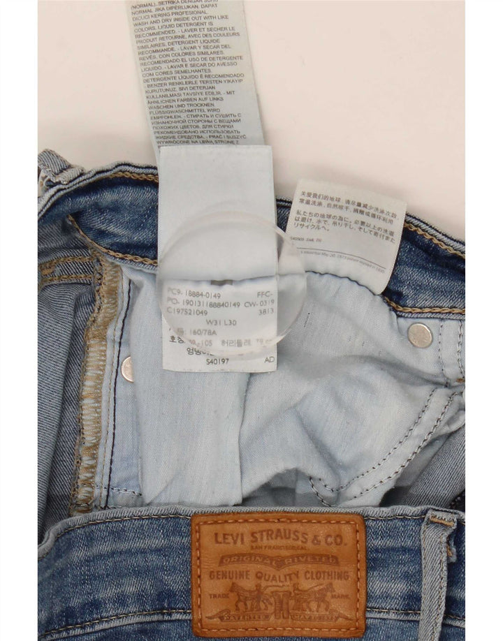Levi's Donna 712 Crop Slim Jeans W31 L25 Cotone Blu
