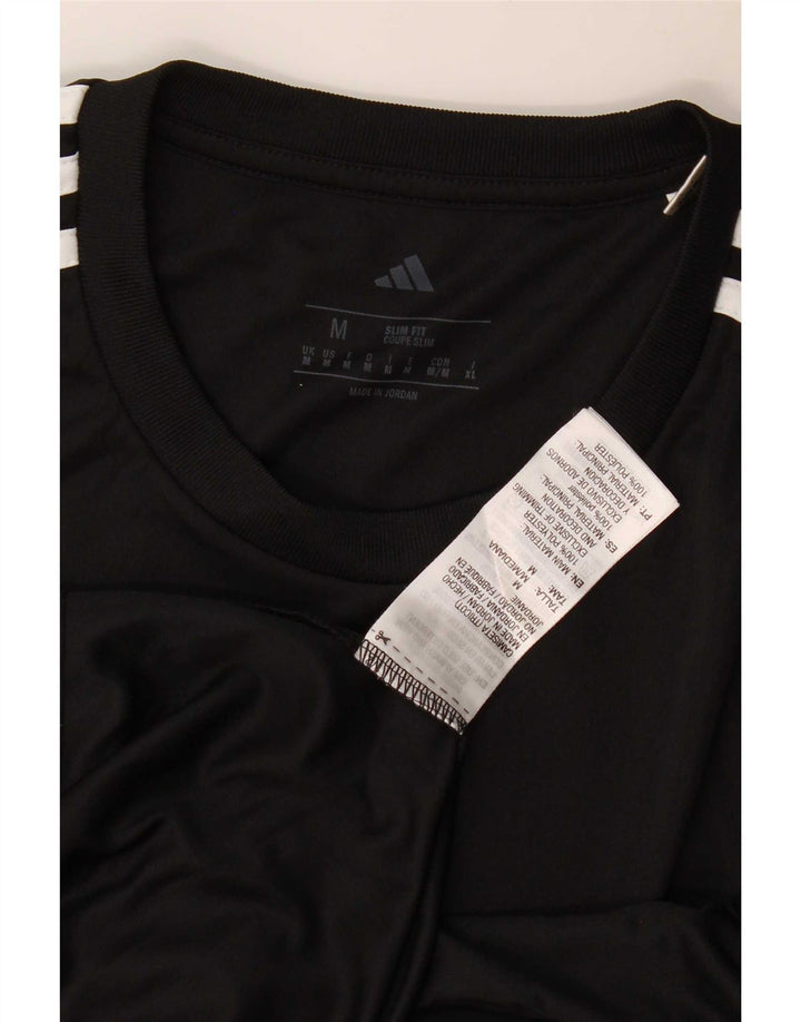 T-shirt Adidas Aeroready da uomo Top in poliestere color block medio nero