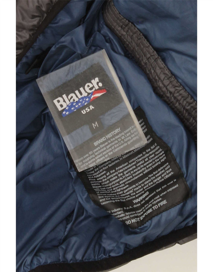 Giacca imbottita con cappuccio da uomo Blauer UK 38 Poliammide grigio medio