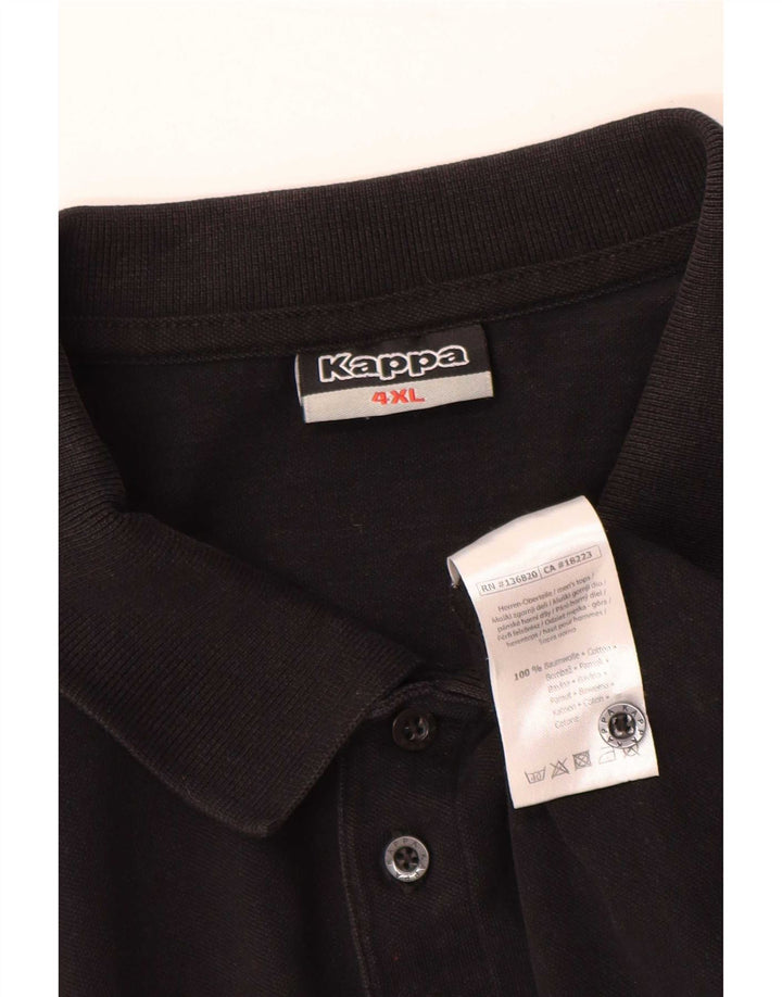 Polo Kappa Uomo 4XL Cotone Nero