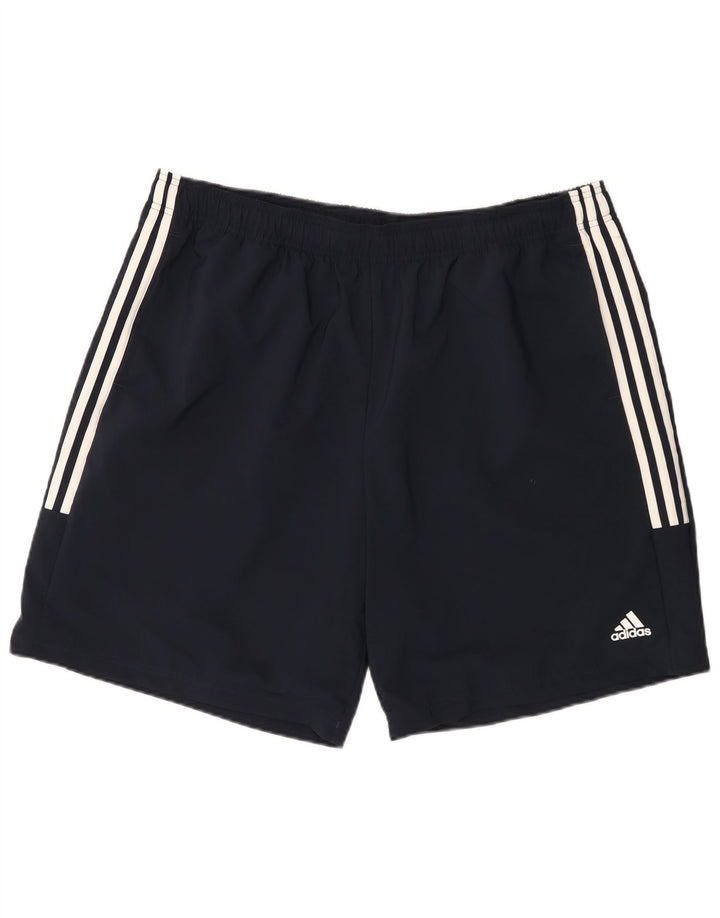 Pantaloncini sportivi da uomo Adidas 2XL poliestere blu navy