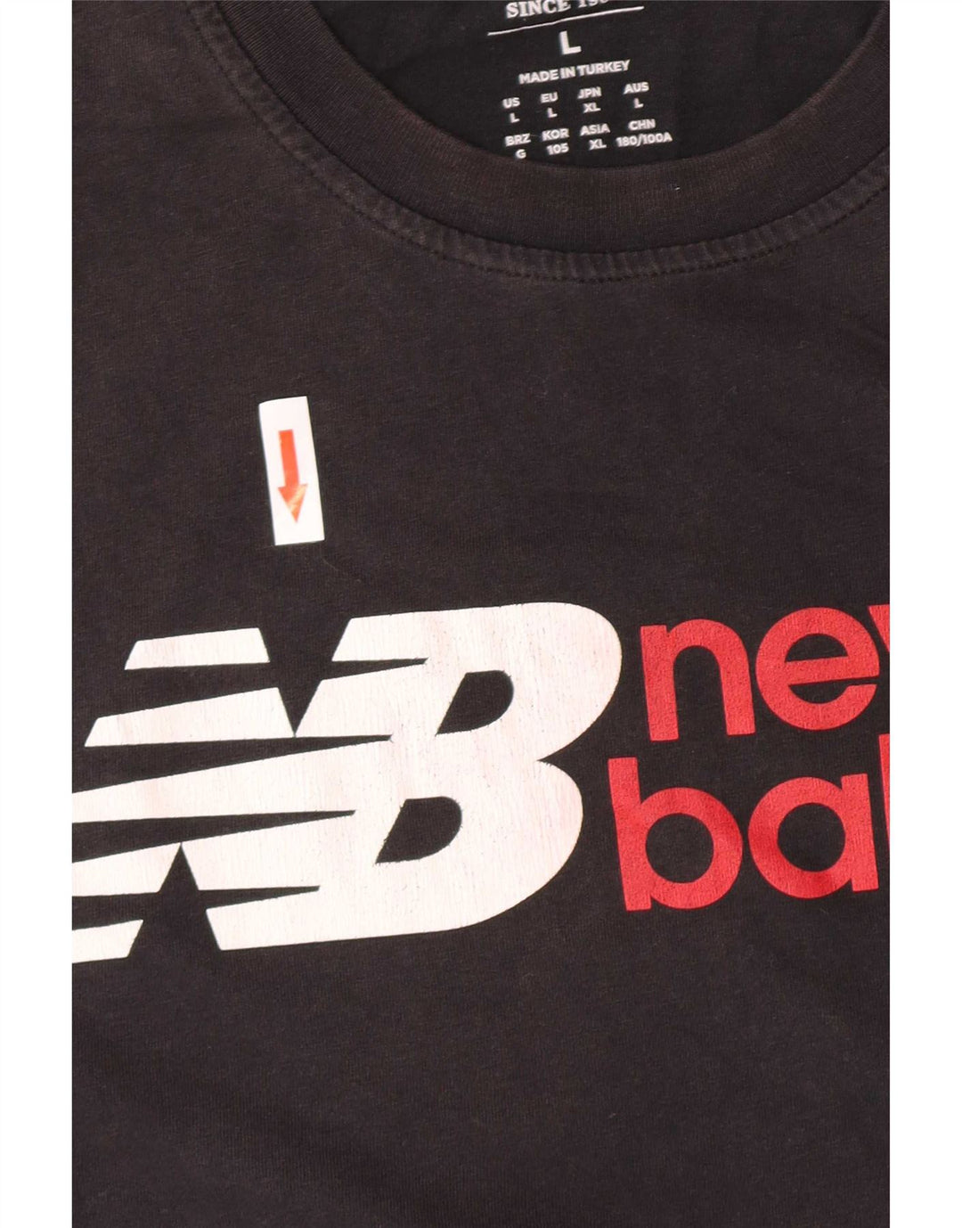 T-shirt grafica da uomo New Balance, taglia grande, nera