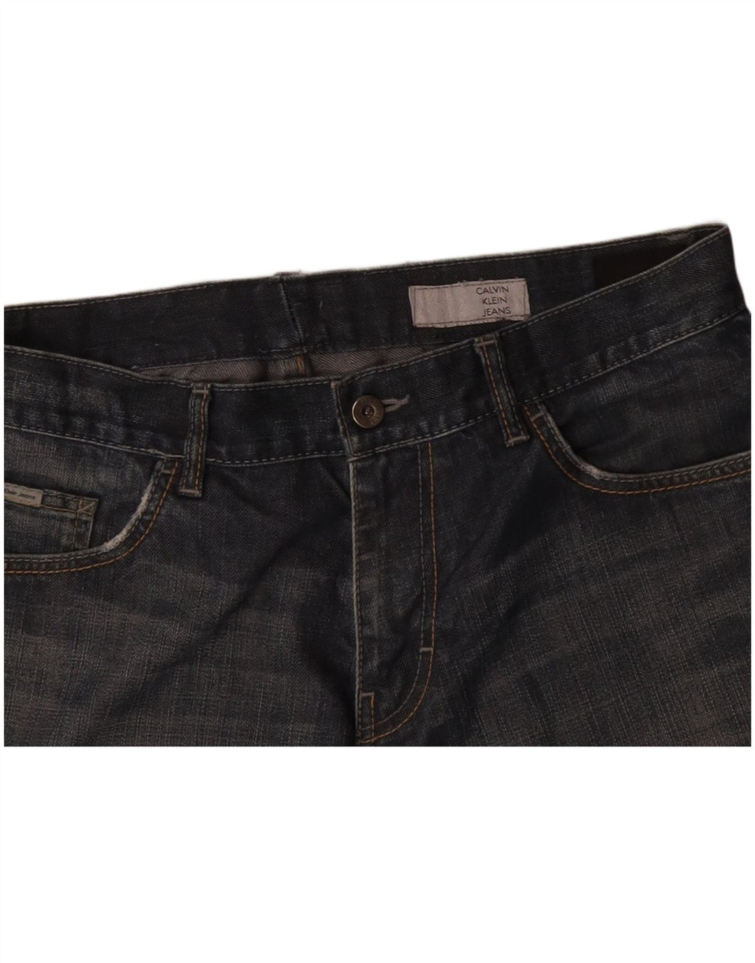 CALVIN KLEIN Pantaloncini di jeans da uomo W34 Large Blu