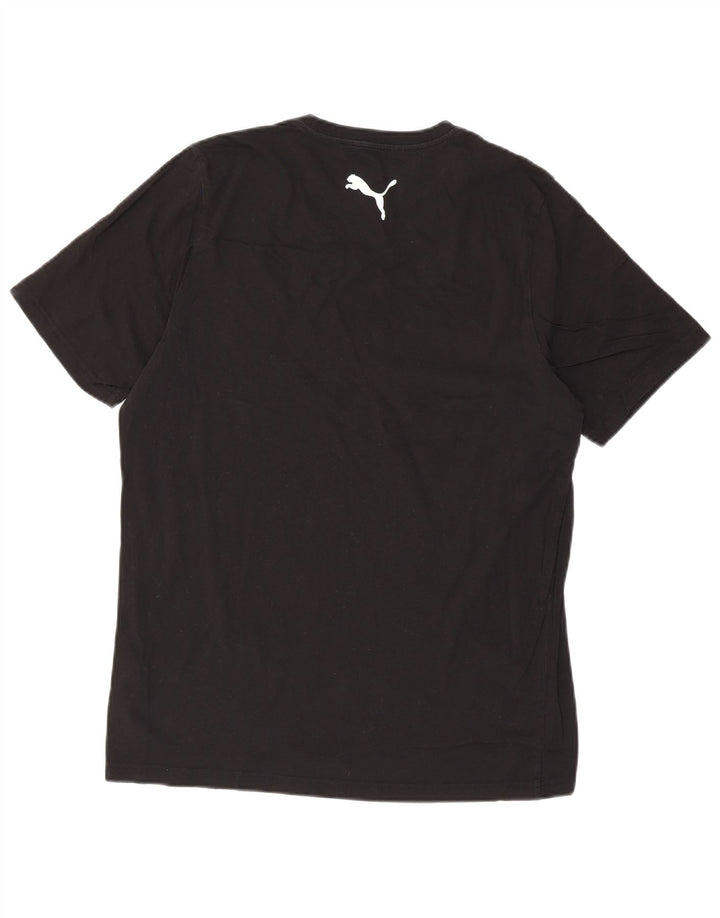 T-shirt da uomo Puma Top Large in cotone nero