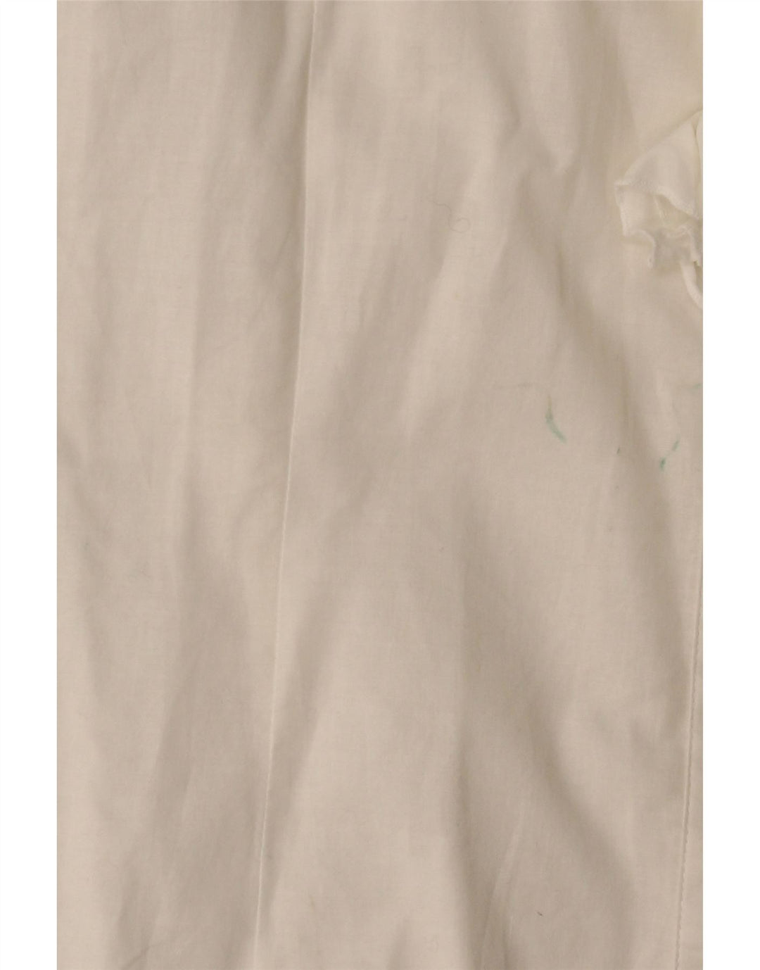 Camicia da donna BENETTON con volant sul davanti UK 14 grande bianco sporco