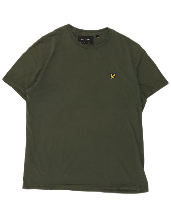 T-shirt da uomo Lyle & Scott Top XL in cotone kaki