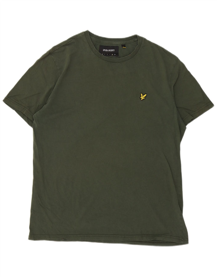 T-shirt da uomo Lyle & Scott Top XL in cotone kaki