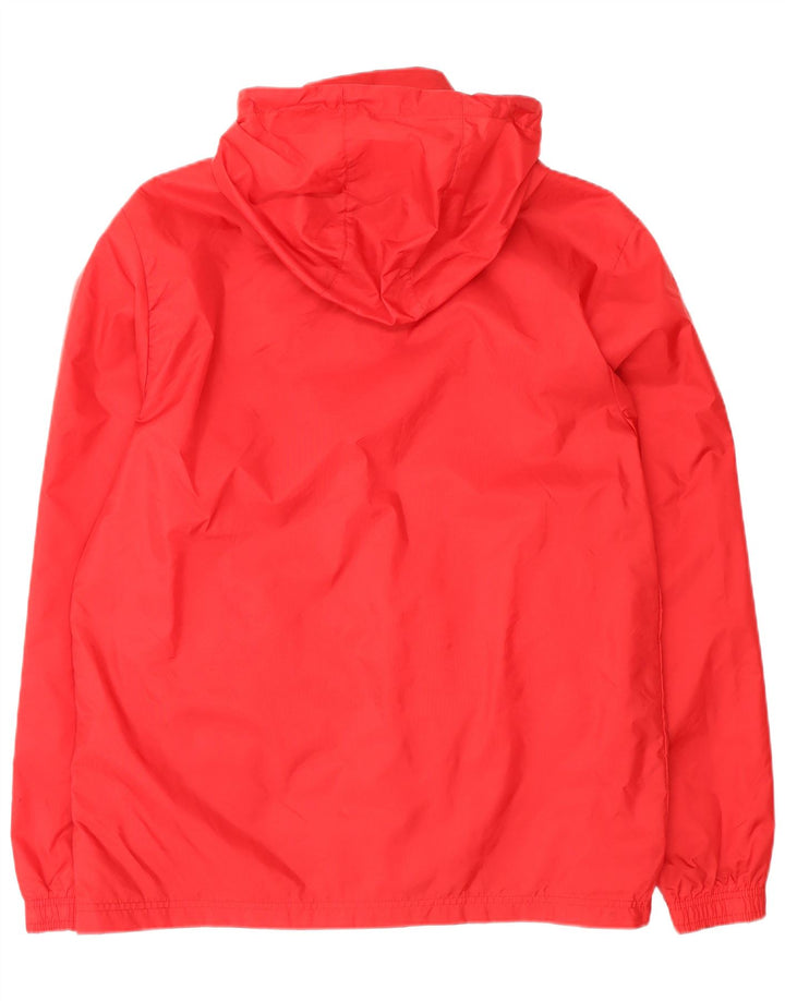 Giacca antipioggia con cappuccio da uomo Adidas UK 38 nylon rosso medio