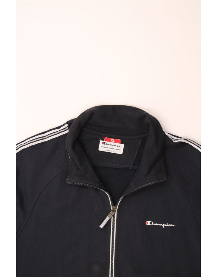 CHAMPION Mens Tracksuit Top Jacket XL Navy Blue Cotton Vintage Champion and Second-Hand Champion from Messina Hembry 
