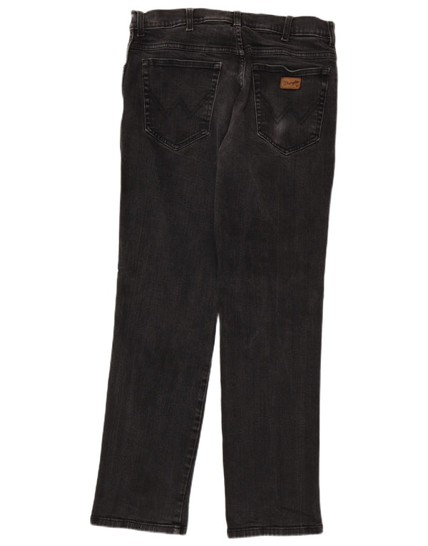 Jeans dritti elasticizzati Texas da uomo Wrangler W34 L31 cotone grigio