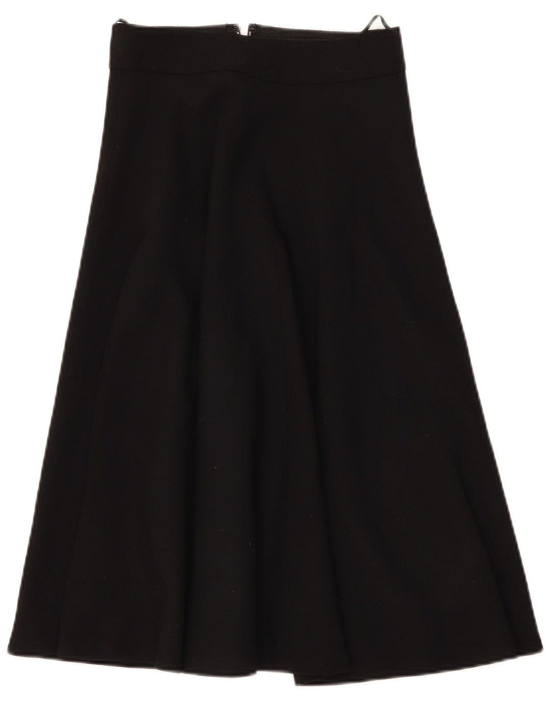 Gonna a trapezio a vita alta da donna vintage W28 nera media