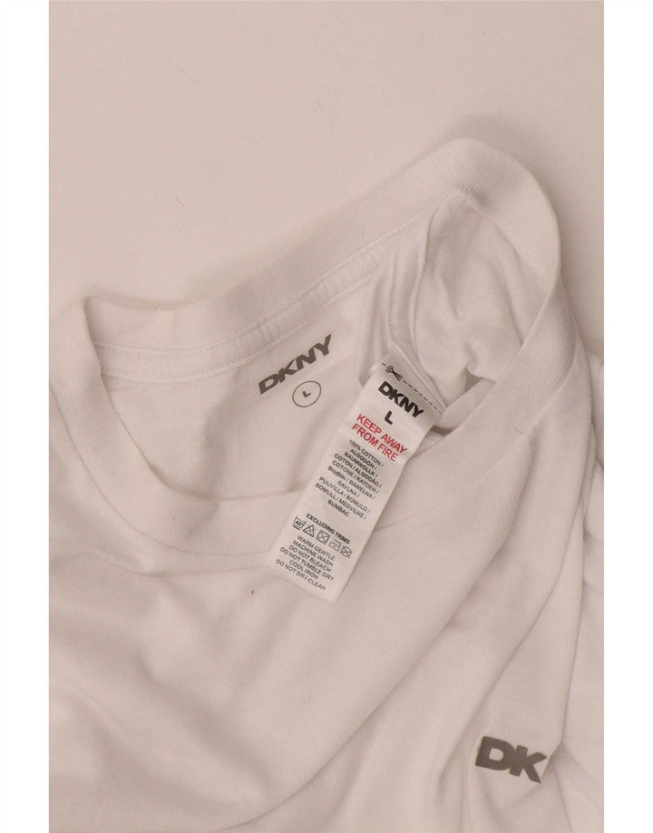 T-shirt bambino Dkny Top 15-16 anni grande in cotone bianco