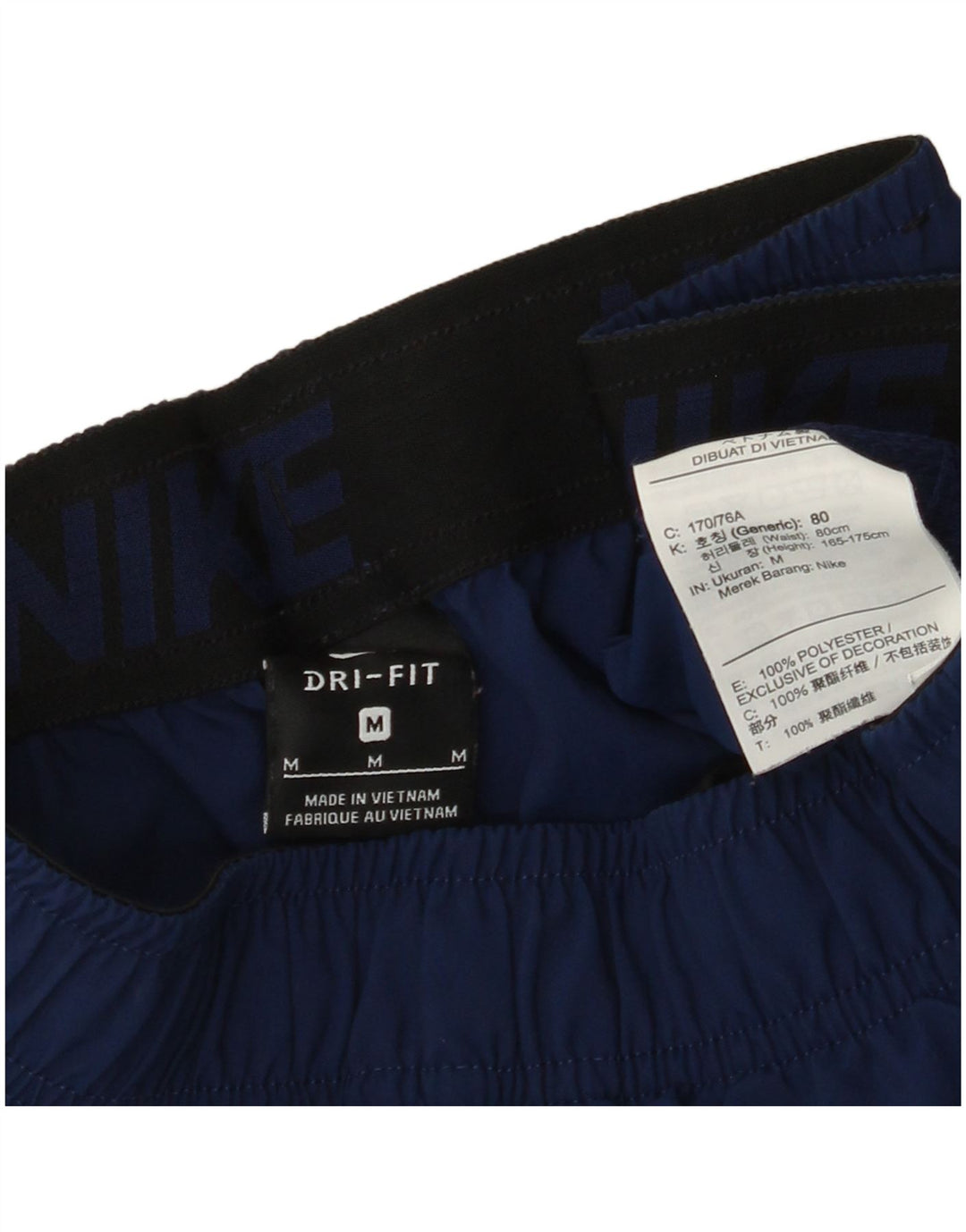 NIKE Pantaloncini sportivi grafici Dri Fit da uomo medio poliestere blu navy