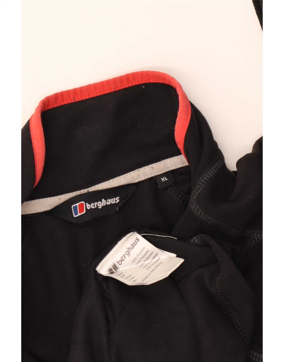 Maglione in pile da uomo Berghaus con zip e collo XL poliestere nero
