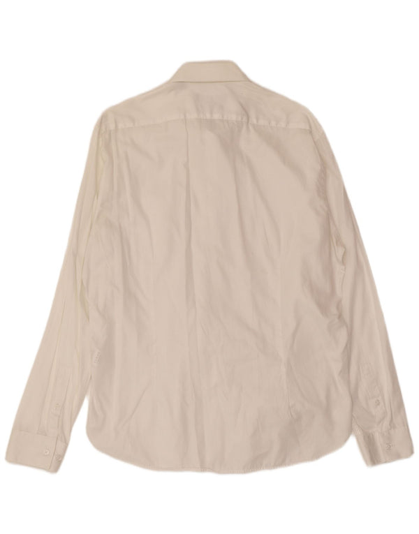 Camicia Dkny da uomo slim fit in cotone bianco medio