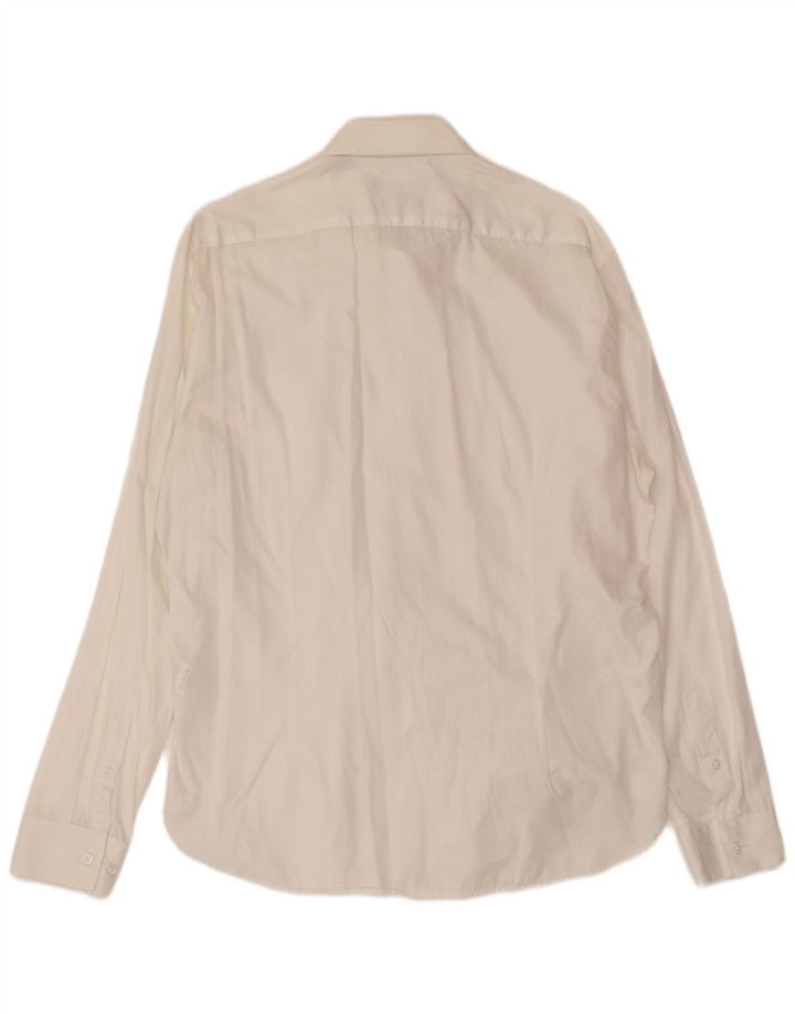 Camicia Dkny da uomo slim fit in cotone bianco medio