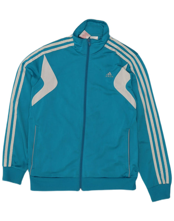 Giacca da tuta da ragazzo Adidas 13-14 anni in poliestere color block blu