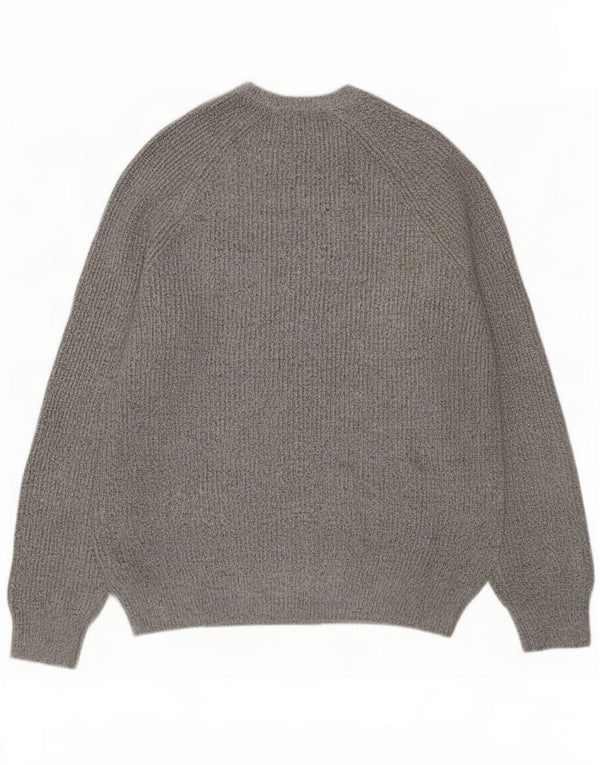 Marks & Spencer Mens Crew Neck Jumper Sweater Medium Grey Flecked Polyamide