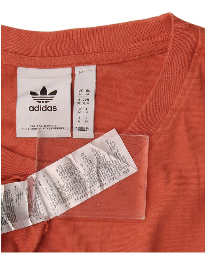 T-shirt grafica da uomo Adidas Top in cotone arancione medio
