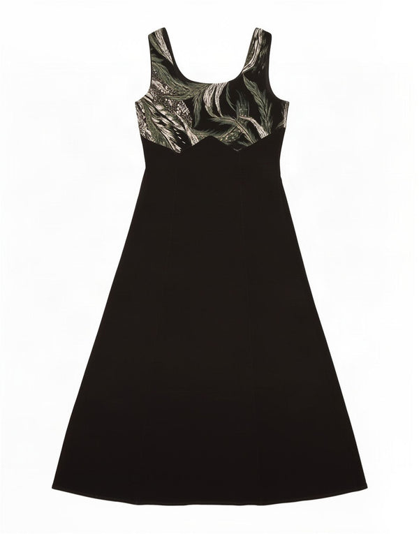Abito lungo senza maniche da donna J.Ribkoff UK 16 Grande poliestere floreale nero