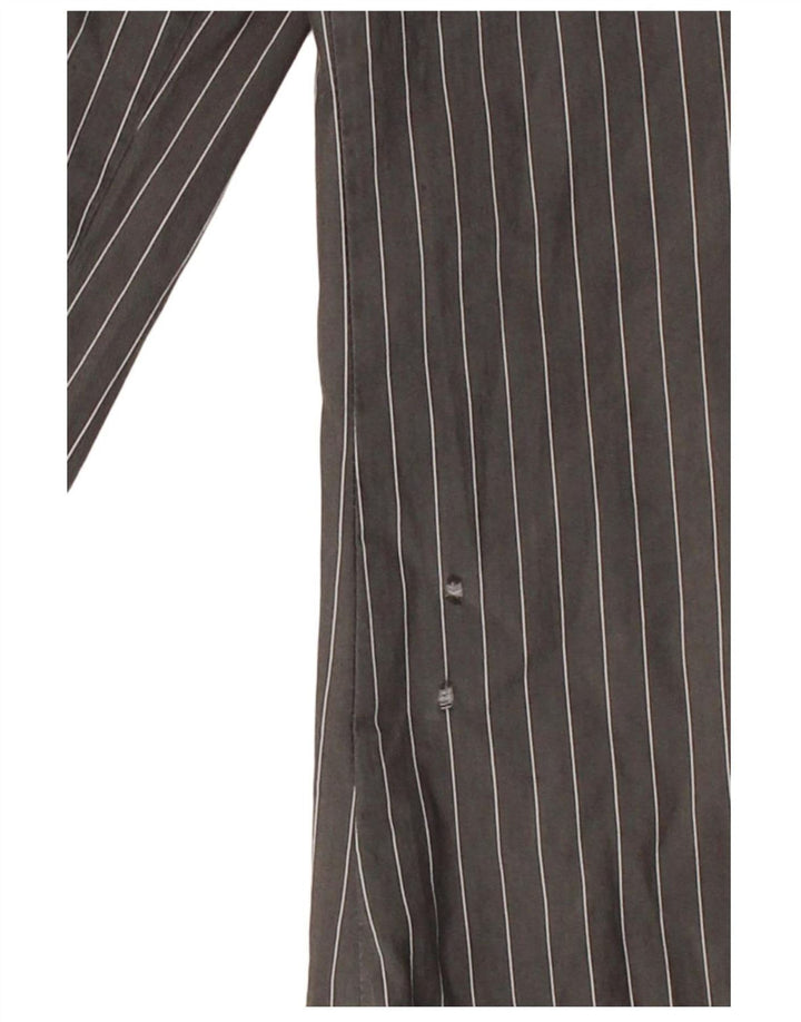 MARLBORO CLASSICS Womens Shirt Size 40 Medium Grey Striped