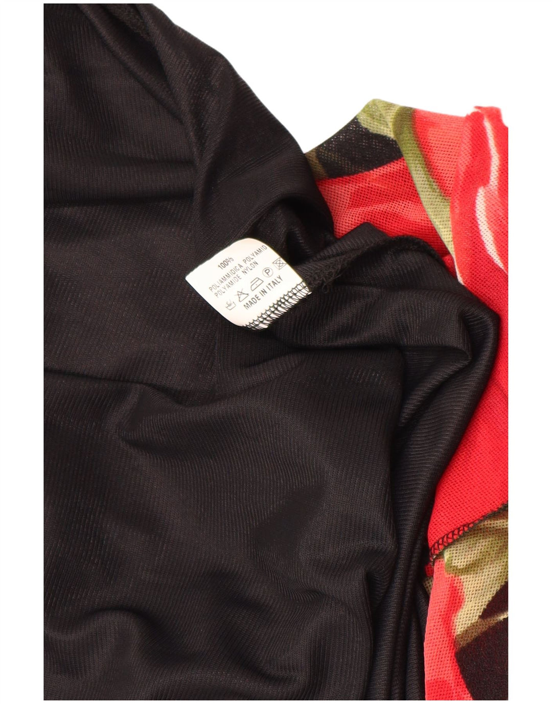 Abito lungo senza maniche da donna VINTAGE UK 12 Poliammide floreale nero medio