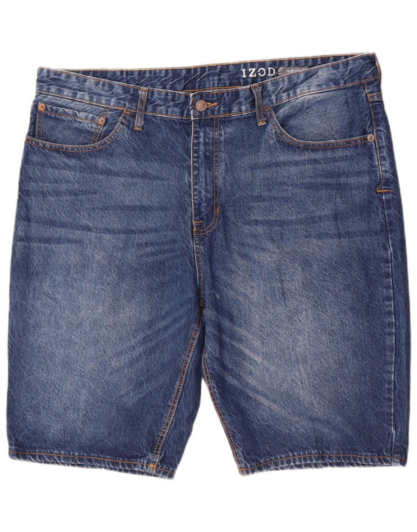 Pantaloncini di jeans slim fit da uomo Izod W40 XL in cotone blu