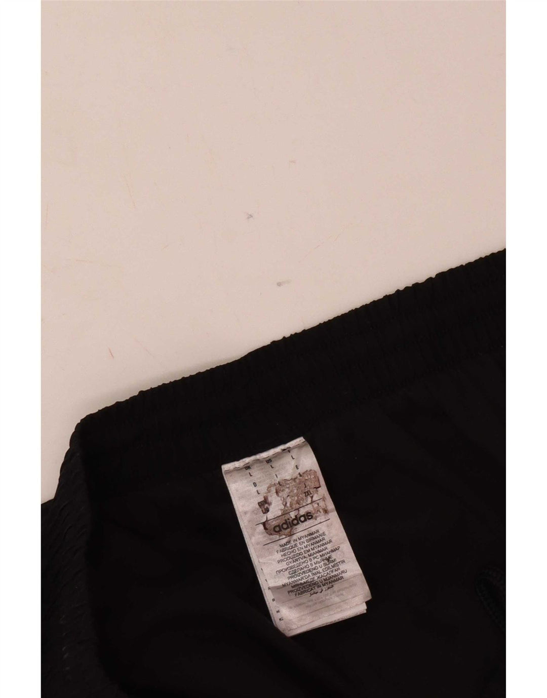 Pantaloni da tuta da uomo Adidas Large neri in poliestere sportivo
