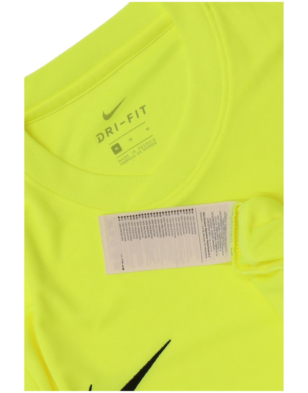 T-shirt da uomo Nike Dri Fit Top in poliestere giallo medio