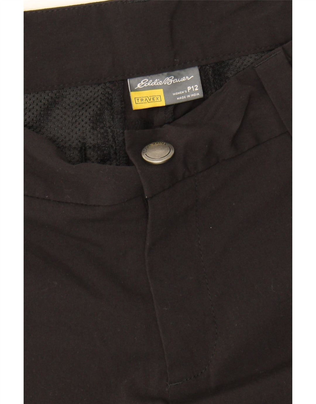 EDDIE BAUER Womens Chino Shorts us 12 Large W36 Black Nylon Vintage Eddie Bauer and Second-Hand Eddie Bauer from Messina Hembry 