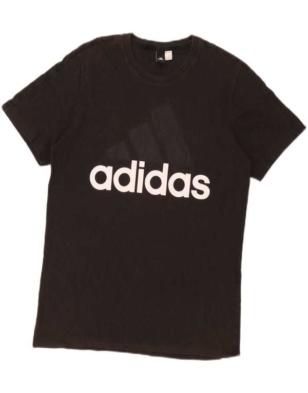 T-shirt grafica da uomo Adidas Top media nera